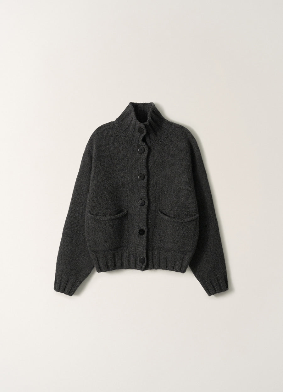 Nothing Written Marrie soft pocket cardigan (Charcoal)