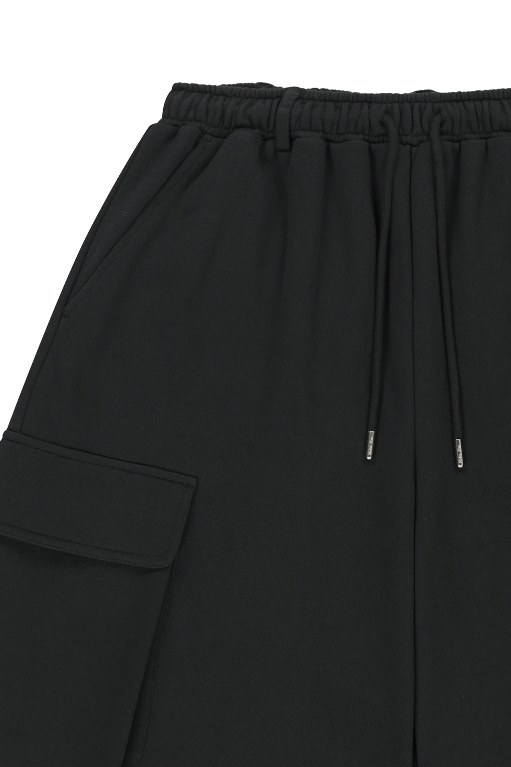 Matinkim Terry Utility Pocket Bermuda Pants IN Black