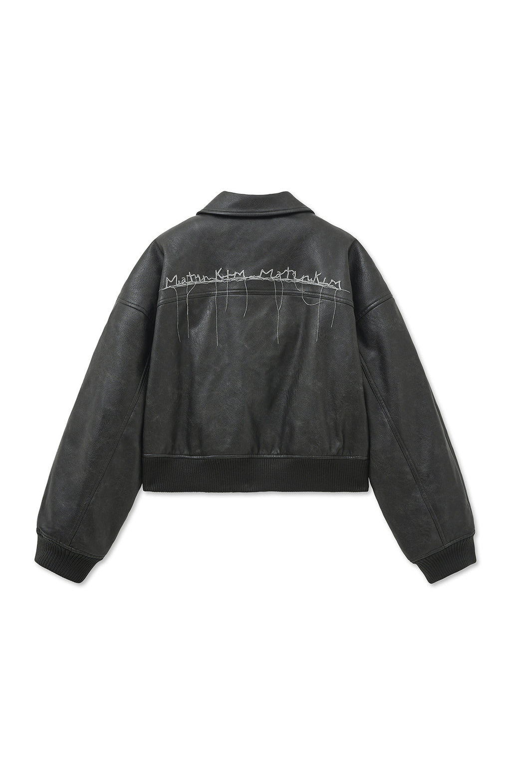 Matinkim Faux Leather Out Pocket Jumper IN Charcoal