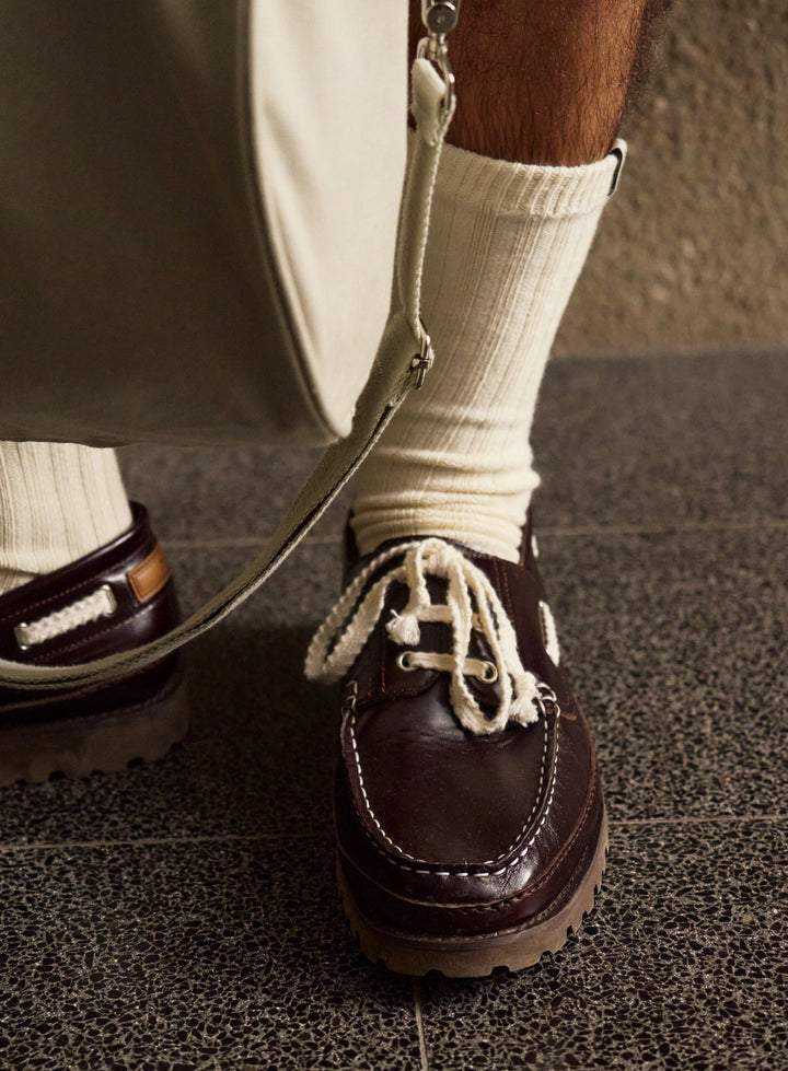 Satur Regatta Leather Boat Loafer - Dark Brown