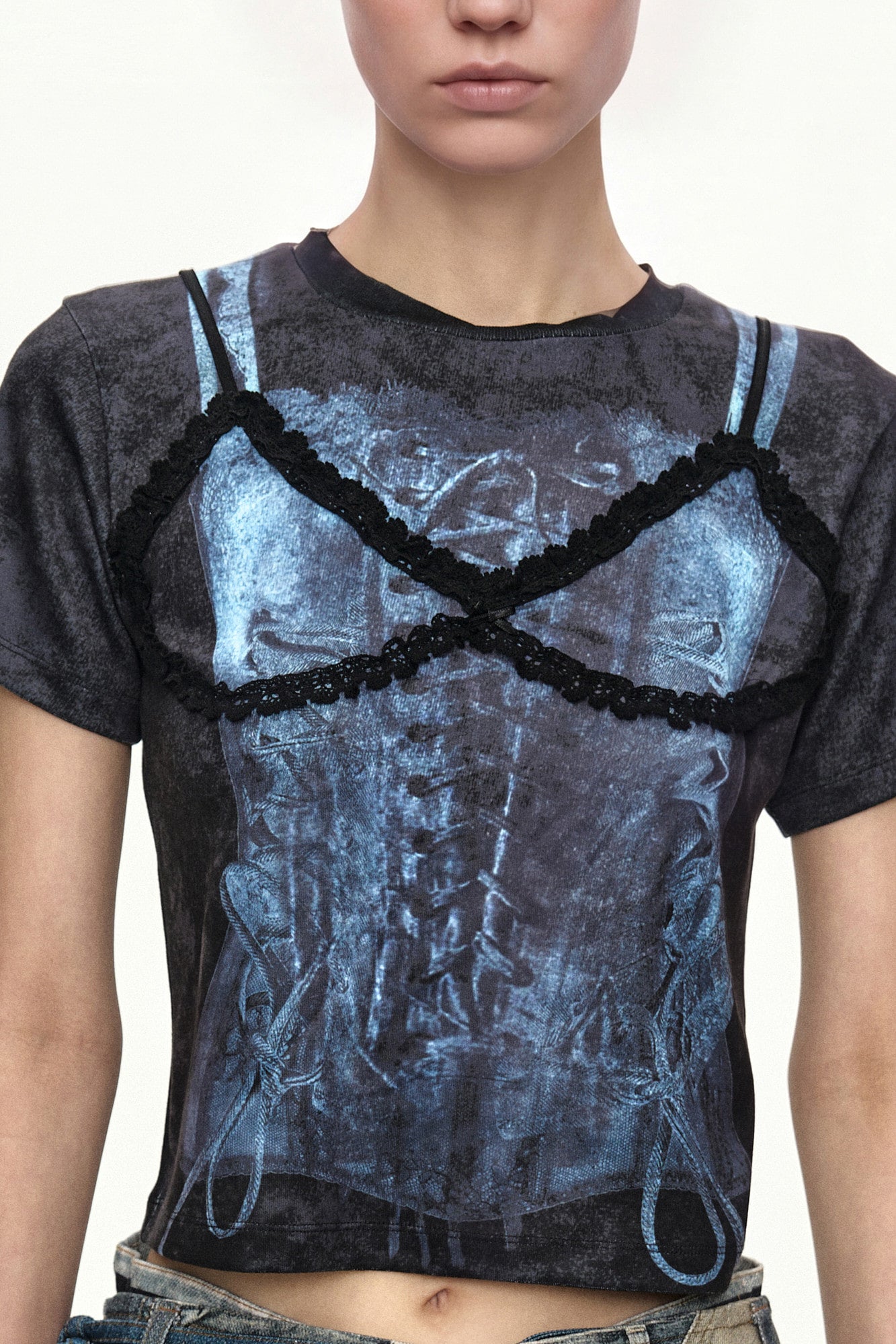 Andersson Bell Lingerie Trompe-L'Oeil Graphic T-Shirt