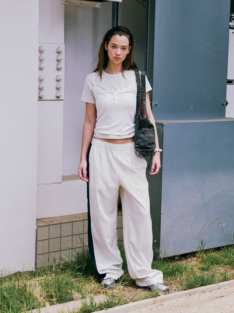 Low Classic Henley Neck Camisole Off White