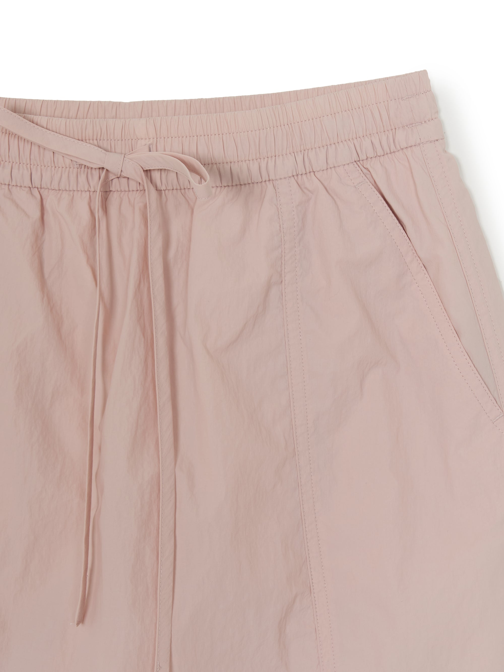 MLB Korea Women's Gorpcore Glossy Shirring Mini Skirt