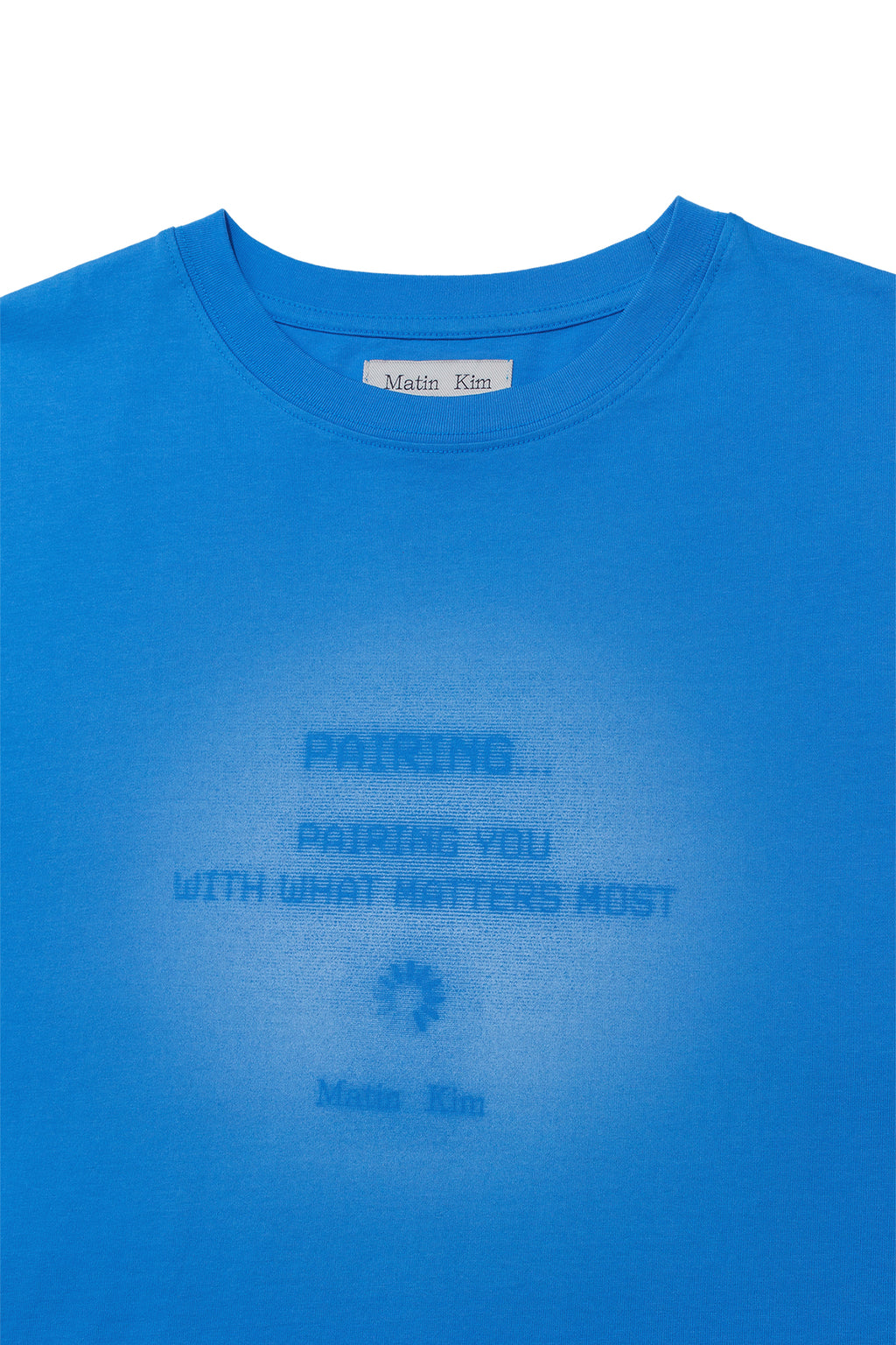 [matinkim] PAIRING LOGO PRINTING TOP FOR WOMEN IN BLUE