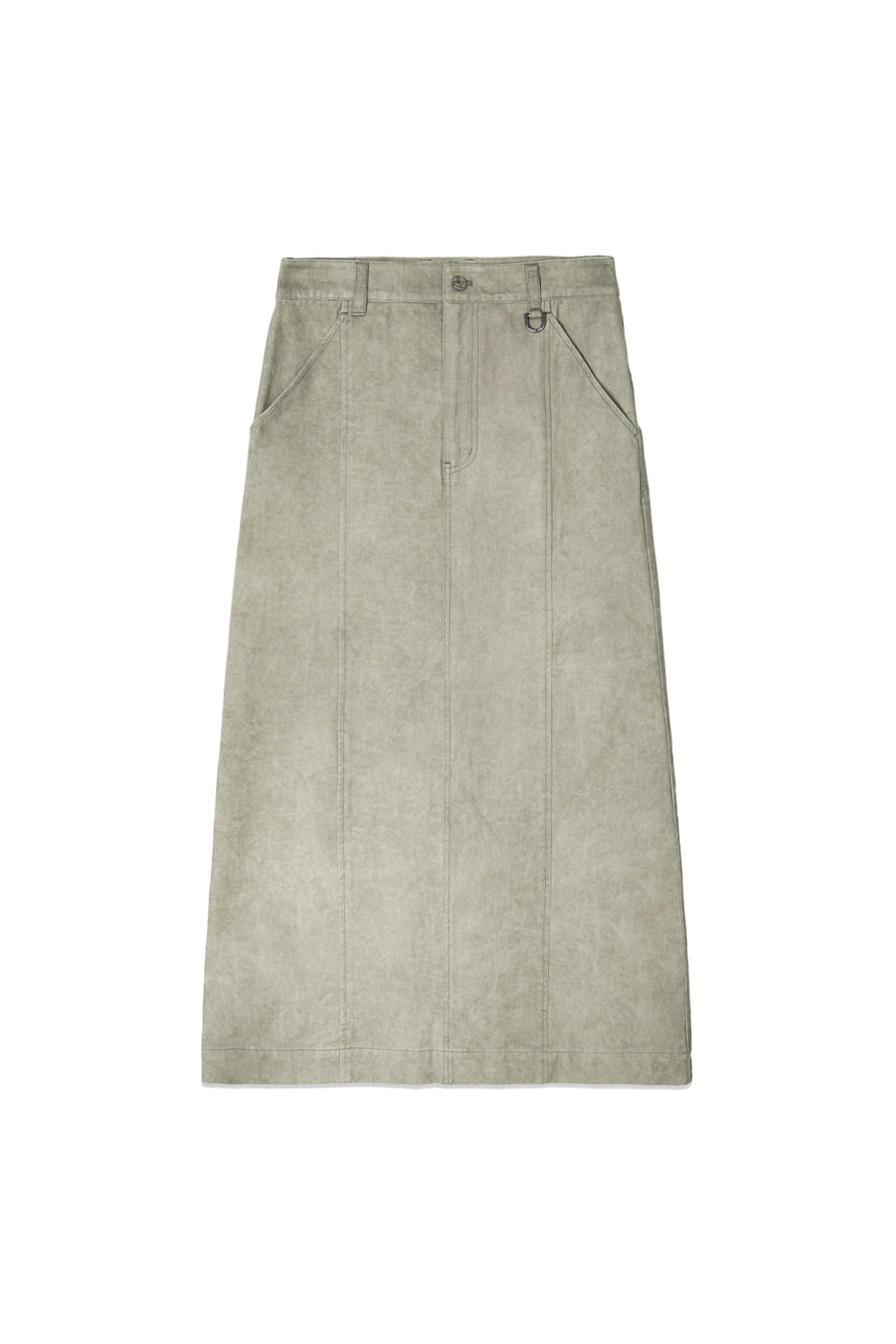 [matinkim] Washed Mermaid Long Skirt IN Light Khaki