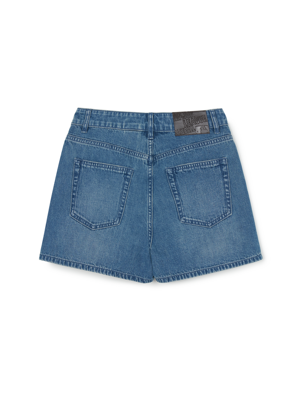 MLB Korea Women's Basic Small Logo Cargo Denim Wrap Skirt
