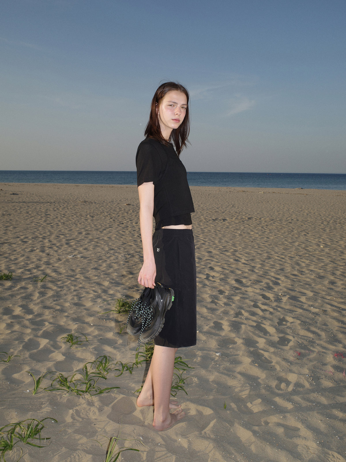 Low Classic Layered Short Sleeve T-Shirt Black