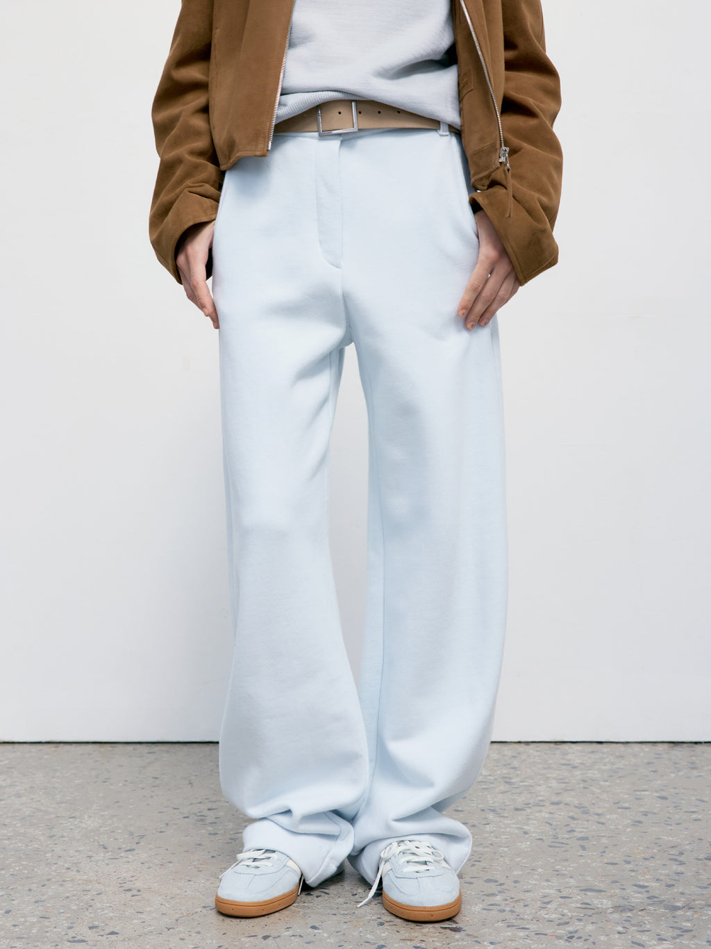 Low Classic Jersey Cocoon Fit Pants Light Blue
