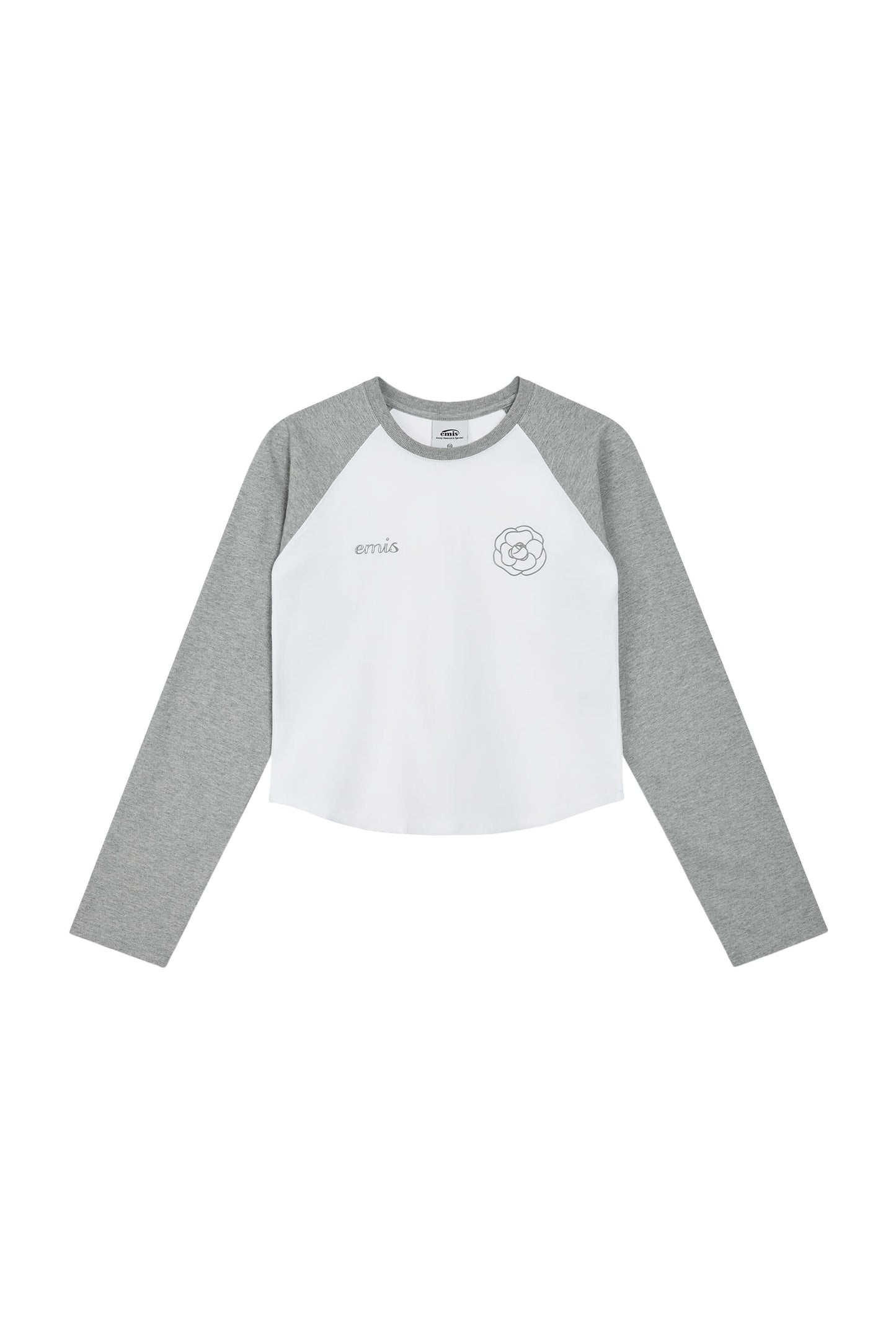 (WOMENS) ROSE RAGLAN T-SHIRT-WHITE