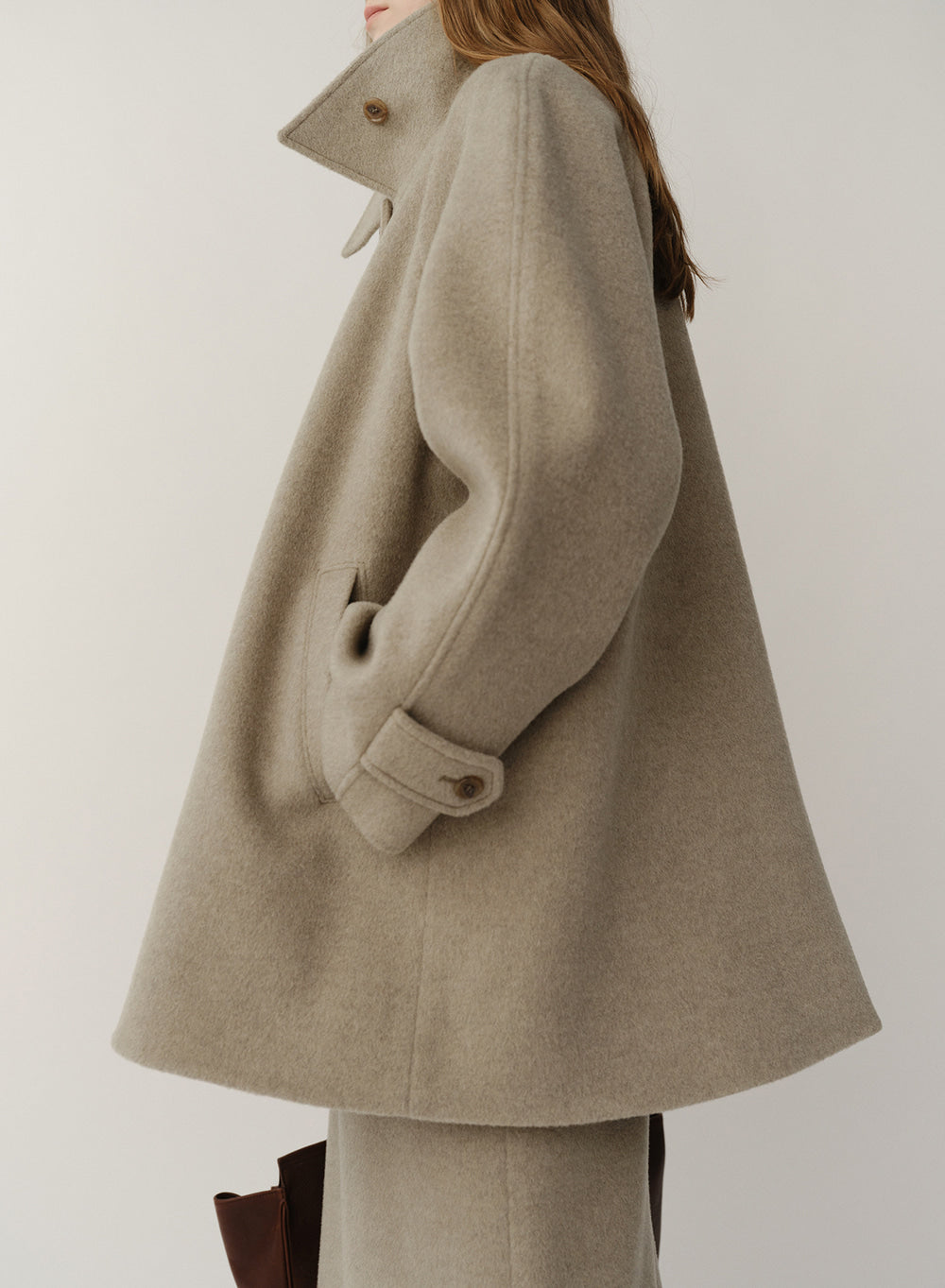 Kindersalmon Cassia Half Coat Sage Olive