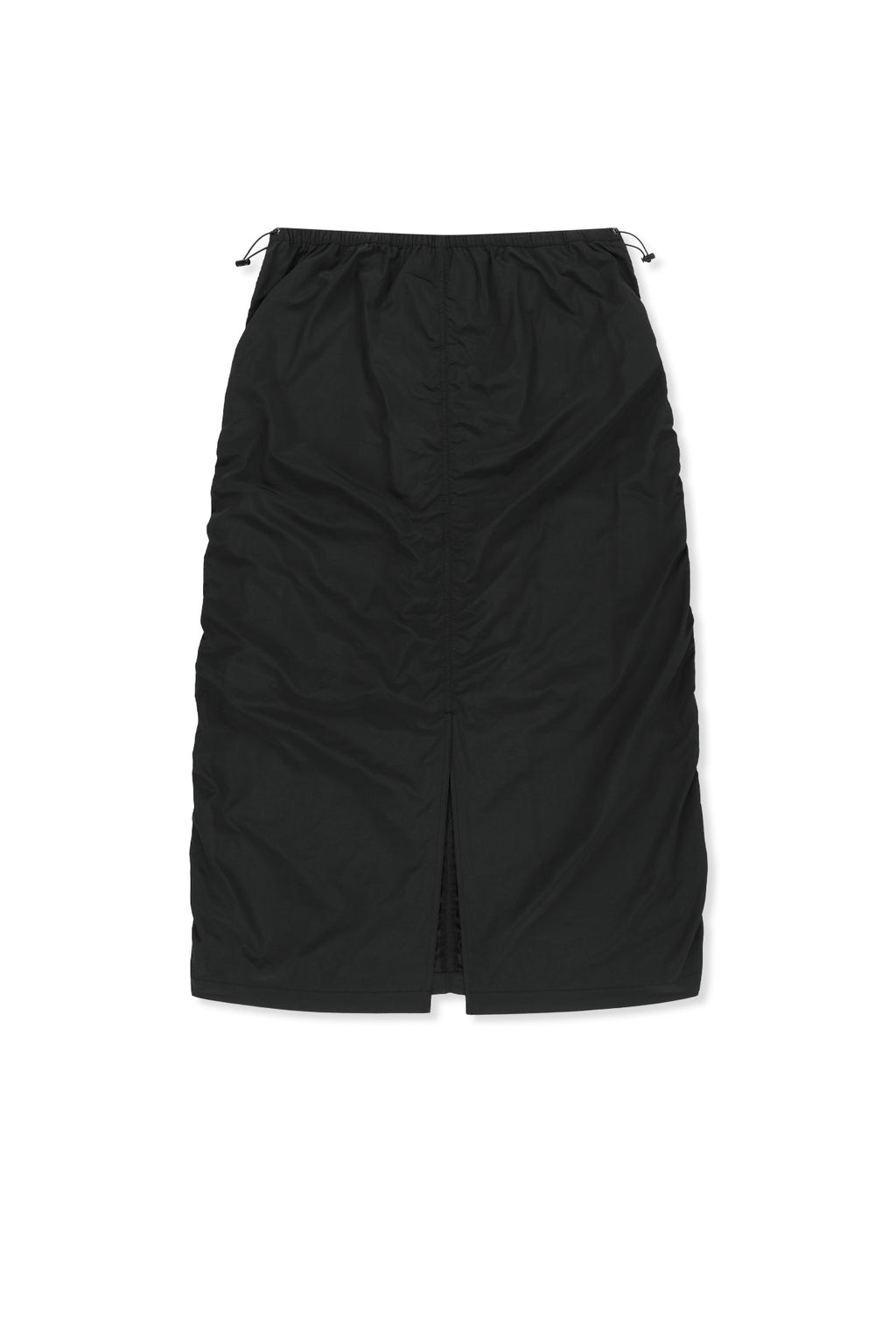 Matinkim Patch Pocket Shirring Nylon Skirt IN Black