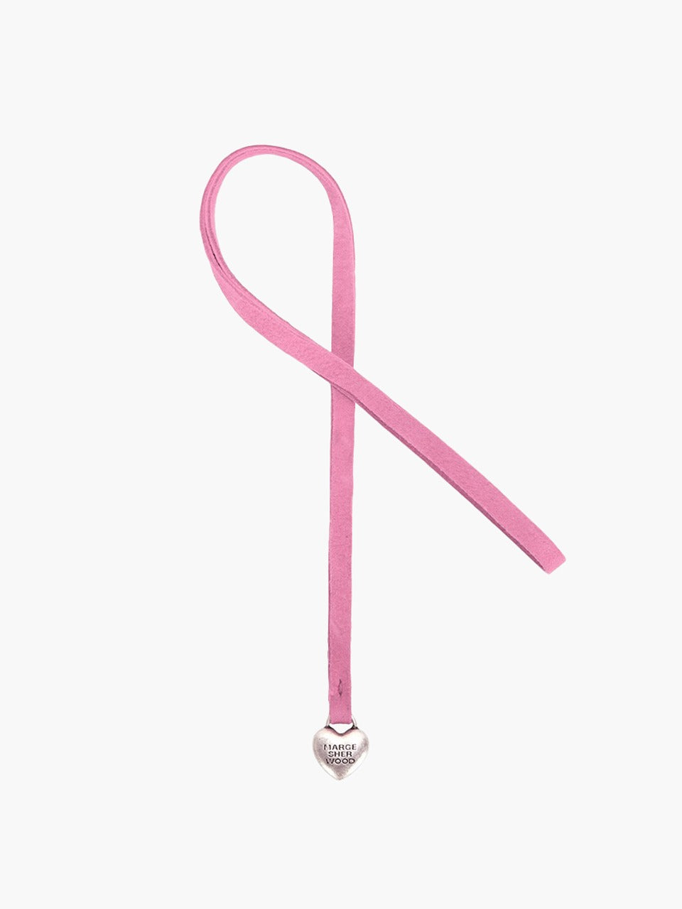 Margesherwood Heart Charm pink suede