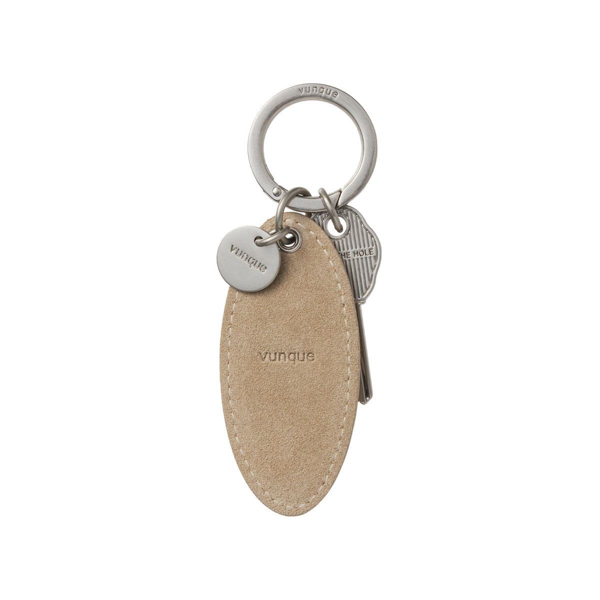 Vunque Suede Round Key Charm Soul Beige