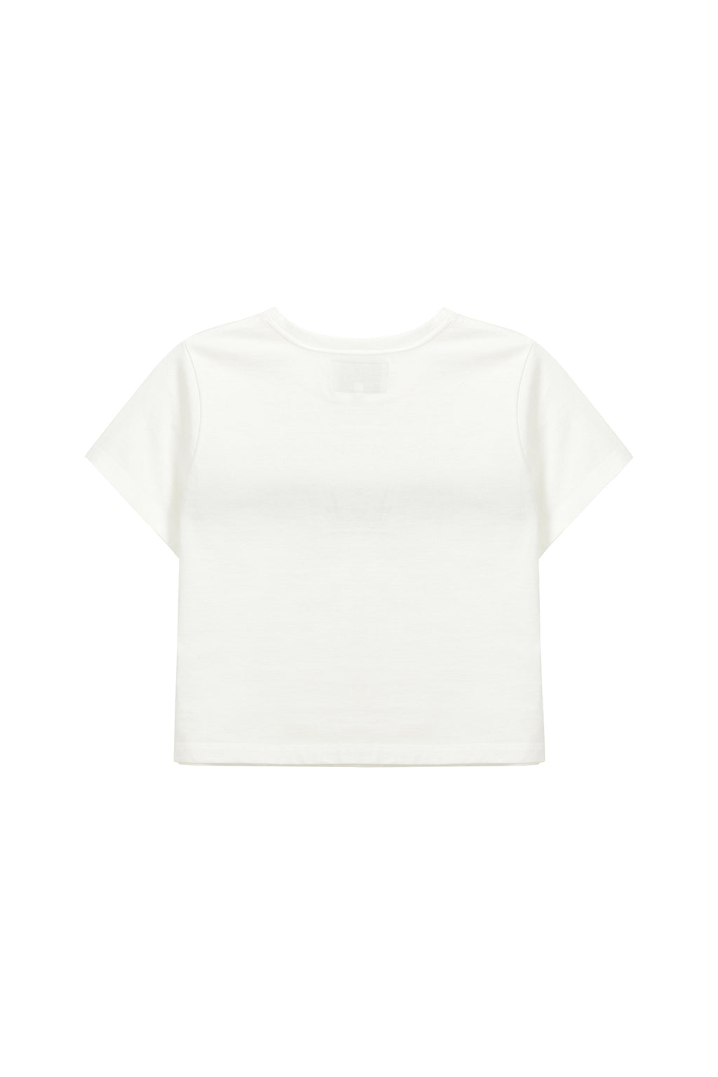 [matinkim] LOGO CUTTED CROP TOP IN WHITE