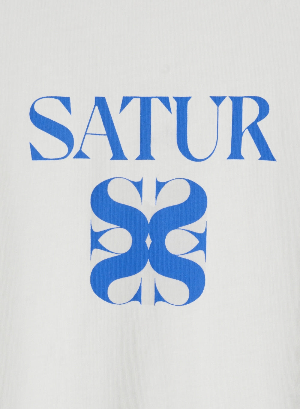 [satur] (W) Classic Logo T-Shirt - White Blue
