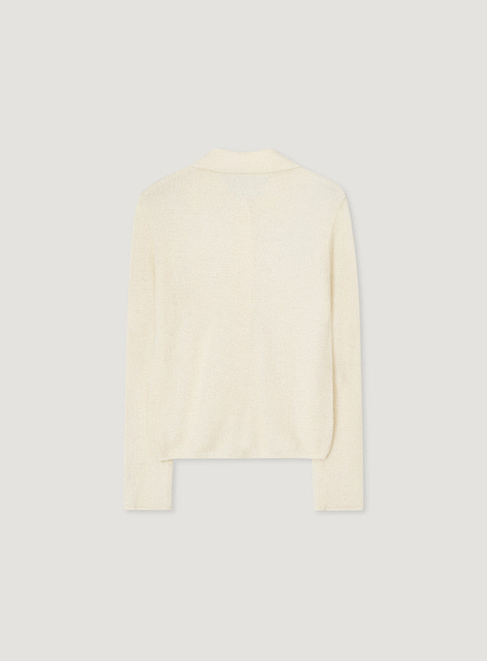 Mango Maniplease Ria Collar Cardigan Ivory