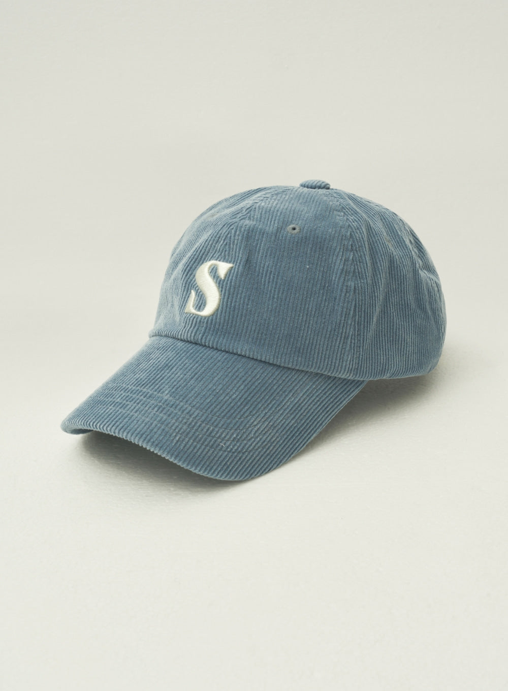 [satur] Small S logo Corduroy Ball Cap - Sky Blue