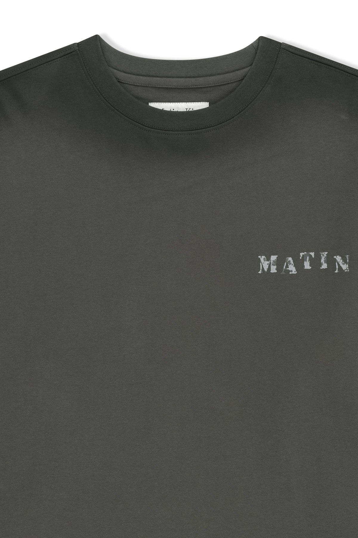 Matinkim Dust Washed Logo Layered Top IN Charcoal