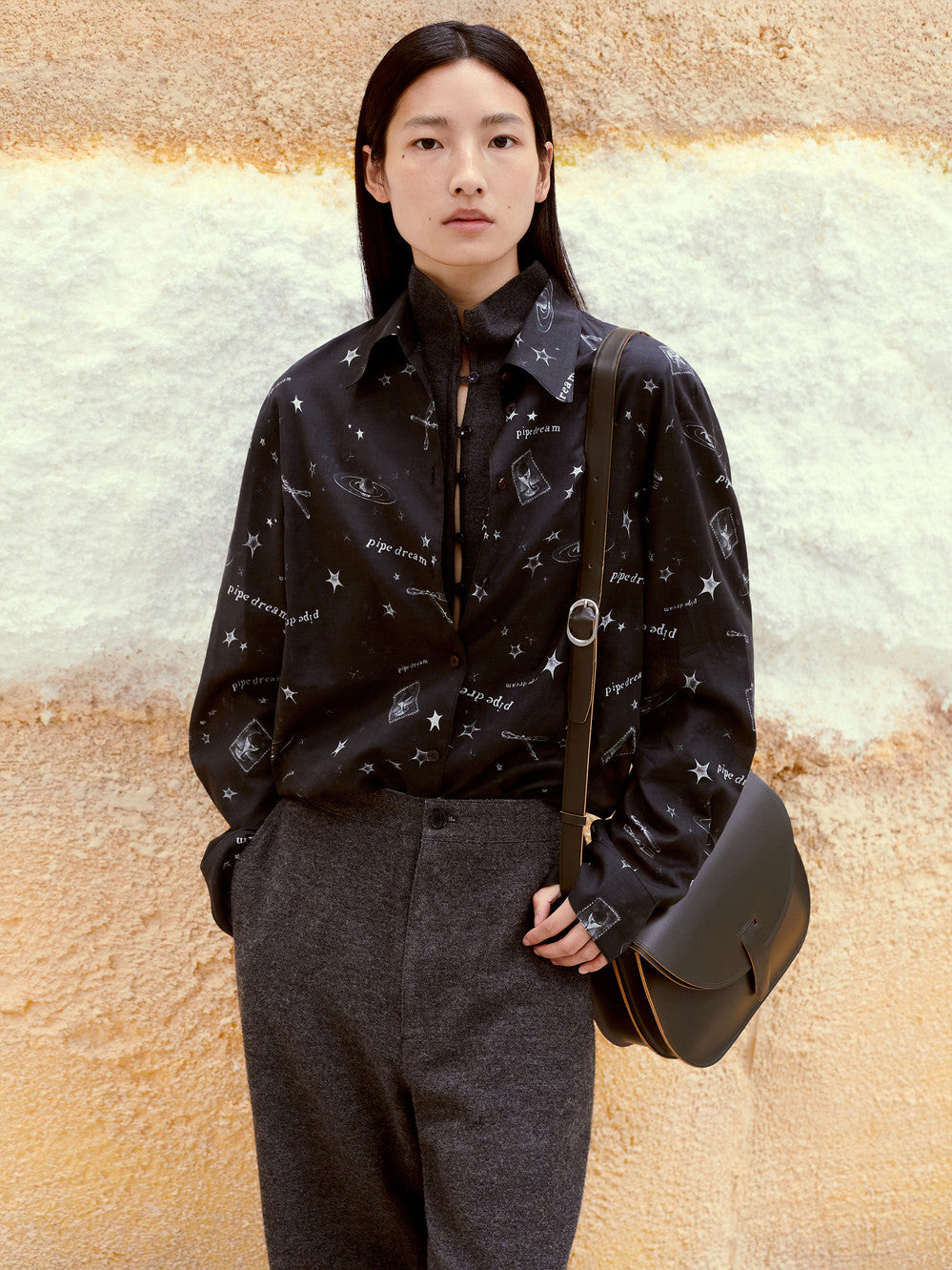Low Classic Pipe Dream Print Shirt Black