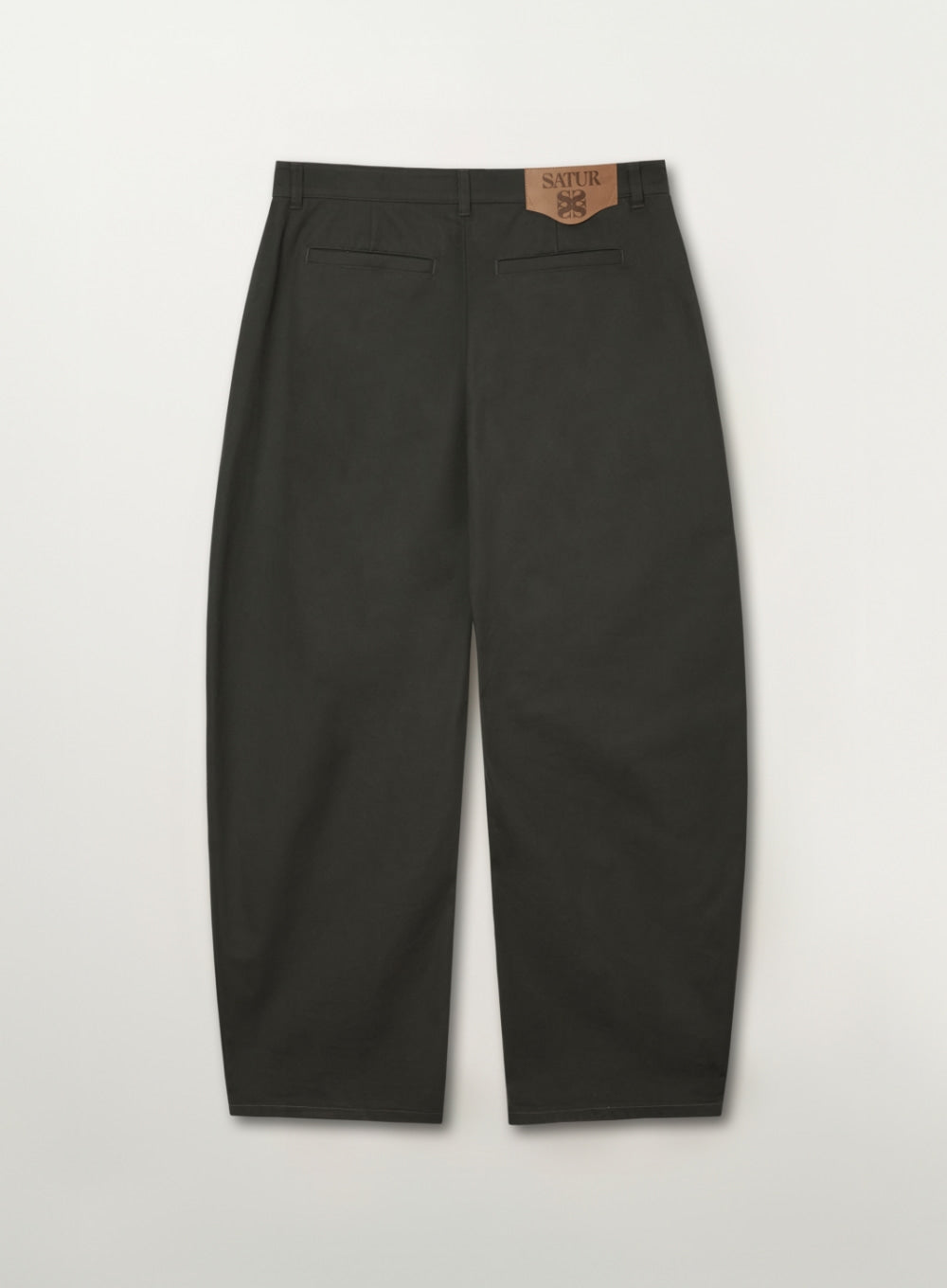 Satur Cotton Curved Pants - Khaki