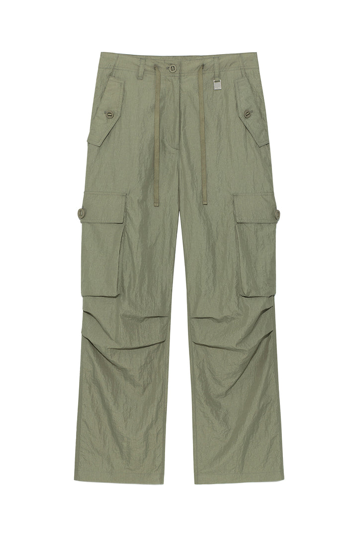 Matinkim String Nylon Cargo Pants IN Khaki