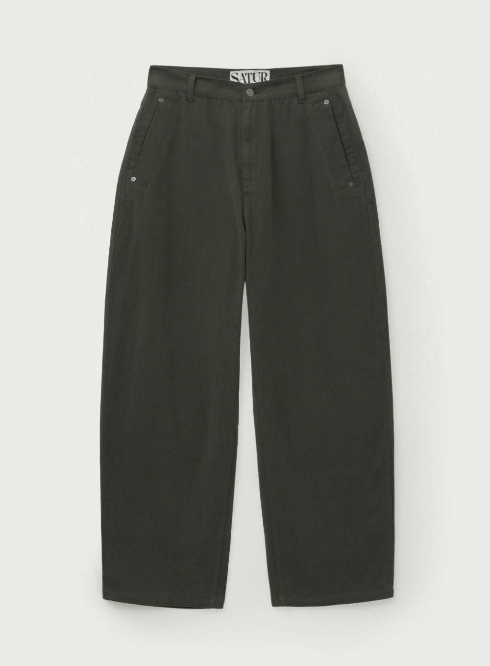 [satur] Teo Brushed Cotton Pants - Charcoal