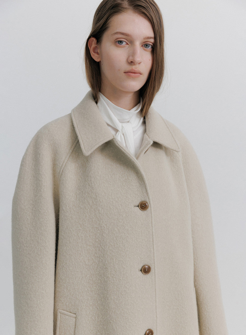 Kindersalmon Liv Alpaca Coat Bone