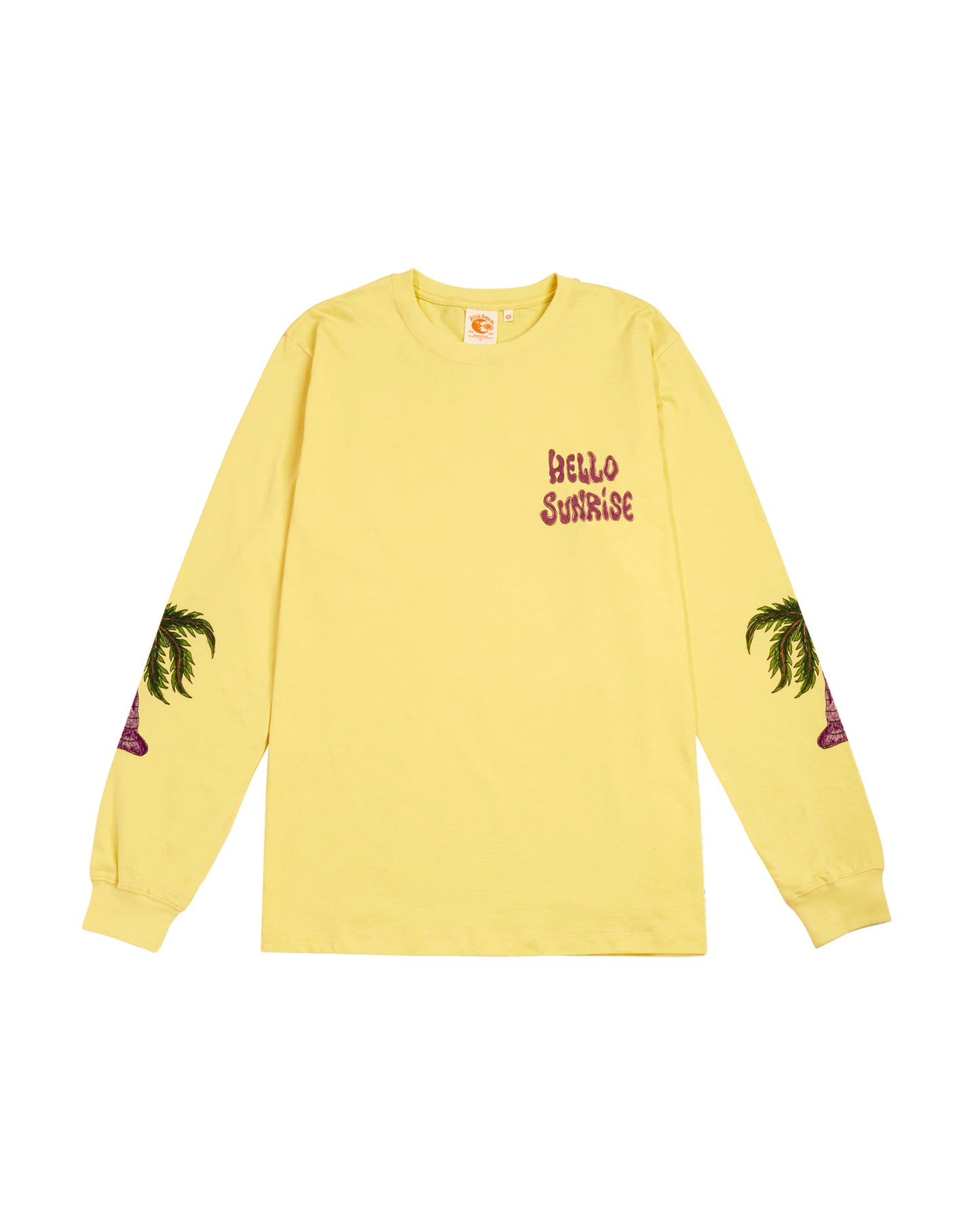 HS x Hank Palm Tree LS Tee_Yellow