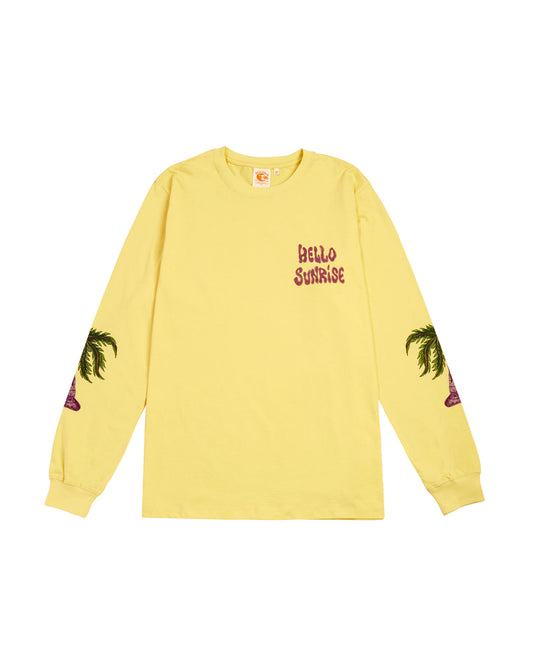 HS x Hank Palm Tree LS Tee_Yellow