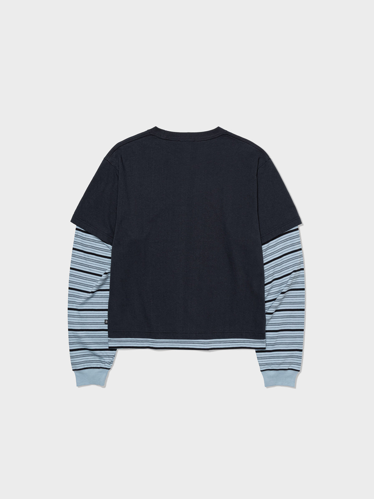 Low Classic Striped Layered Long Sleeve T-Shirt Navy