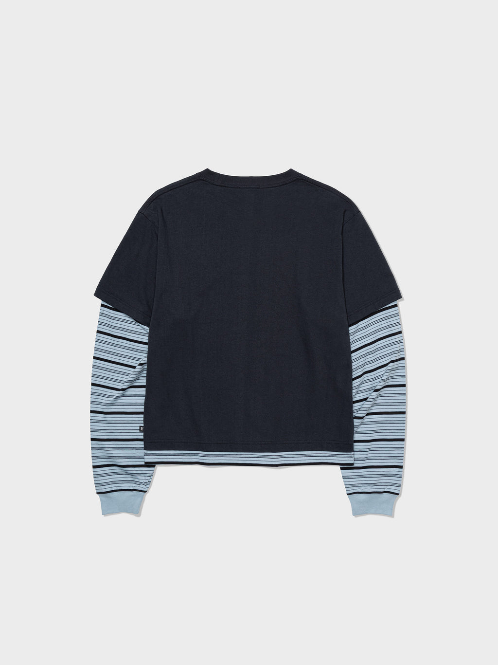 Low Classic Striped Layered Long Sleeve T-Shirt Navy