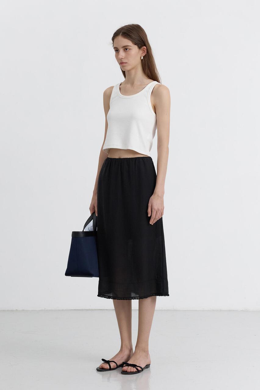 Dunst A-Line Long Skirt Black