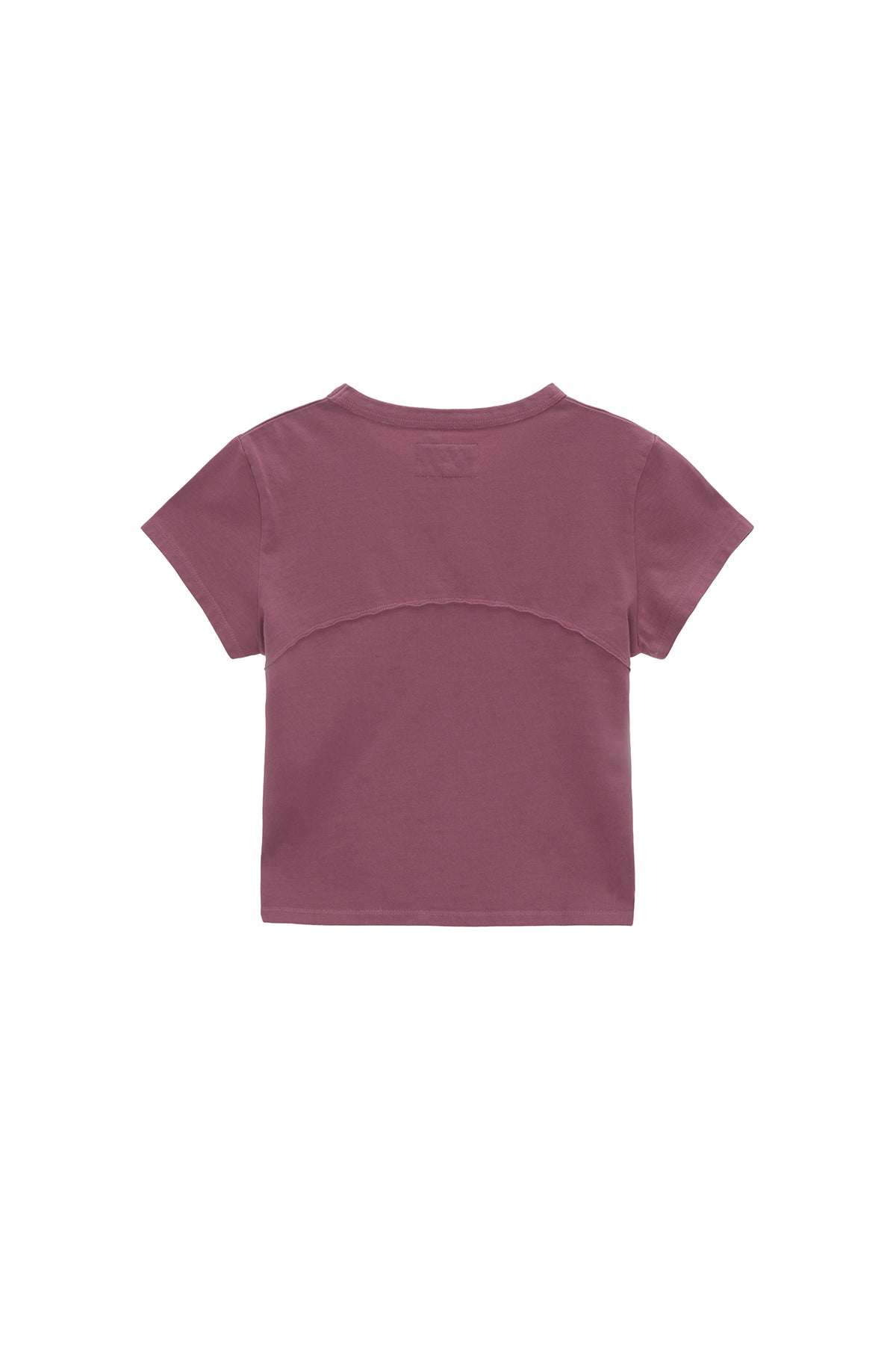 [matinkim] PIGMENT CUT OUT LOGO CROP TOP IN SMOKE PINK