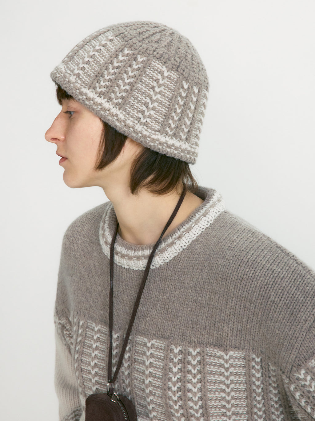 [low_classic] Jacquard Knit Beanie
Beige