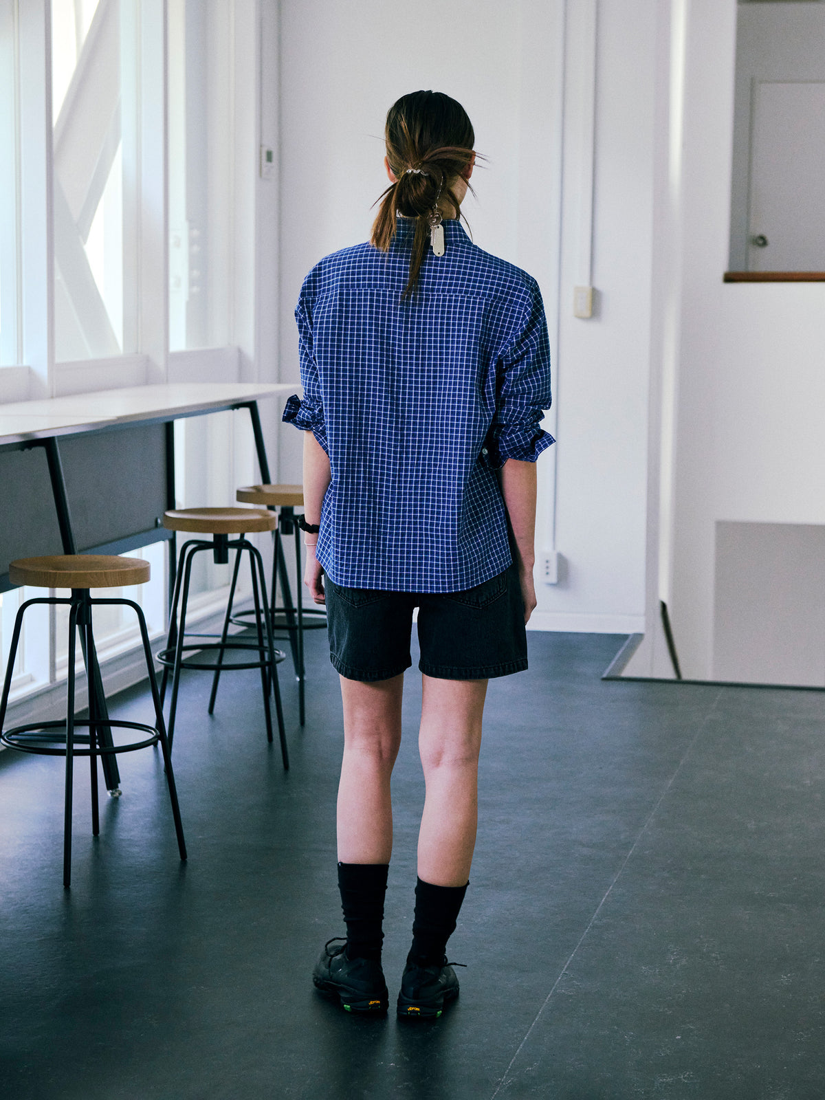 Low Classic Lc Checked Regular-Fit Shirt Blue
