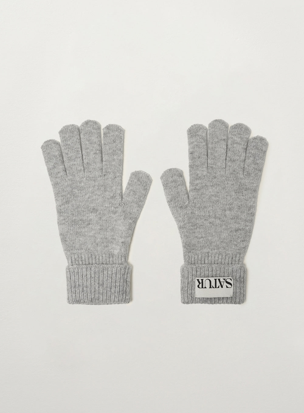 [satur] Basic Knit Glove - Light Gray