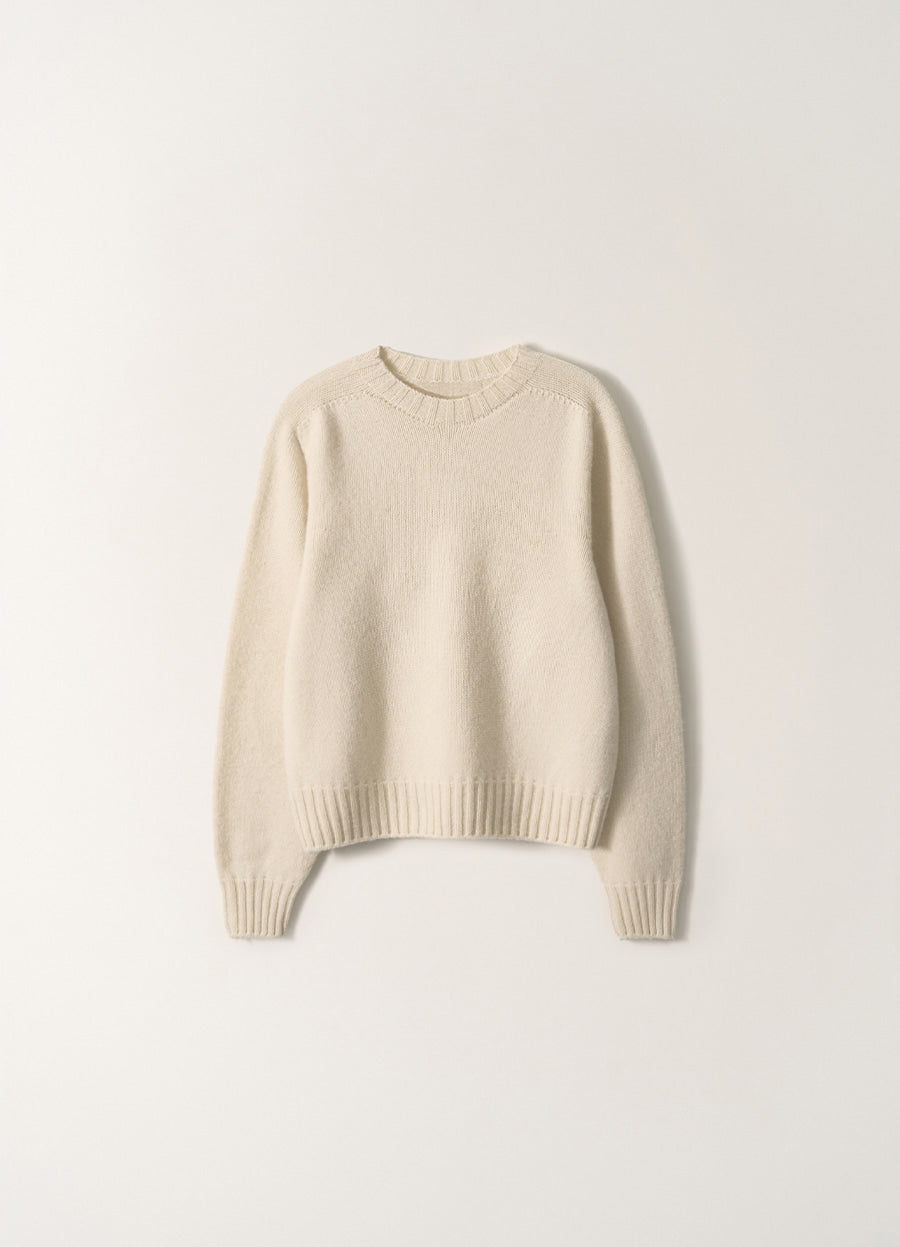 Nothing Written Bunny Wool Pullover Knit (Pure Ivory)