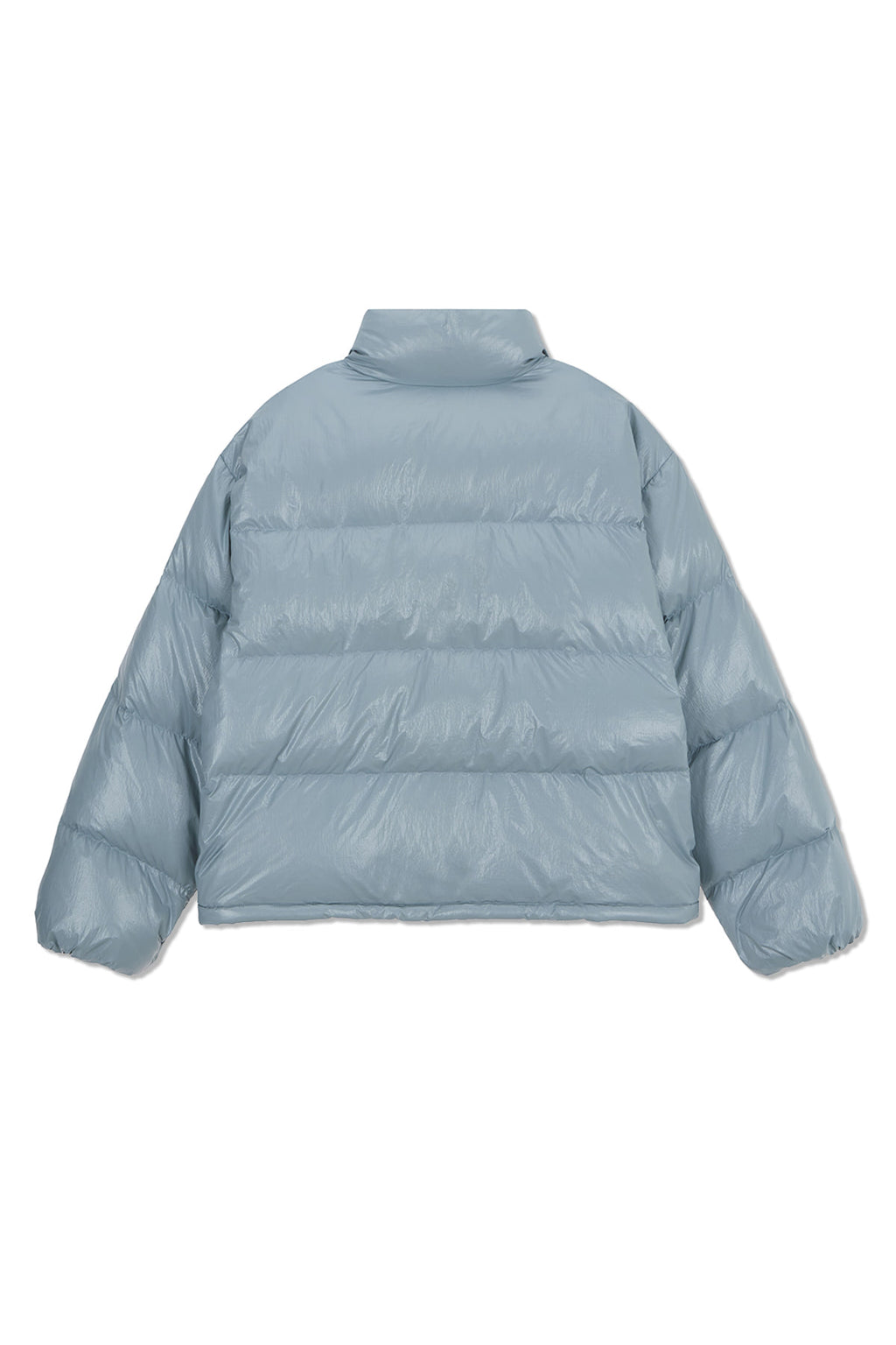 [matinkim] SMALL LOGO VOLUME DOWN JUMPER FOR MEN IN LIGHT GREY