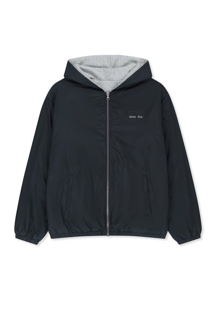 Matinkim Double Face Hoody Zip UP IN Navy