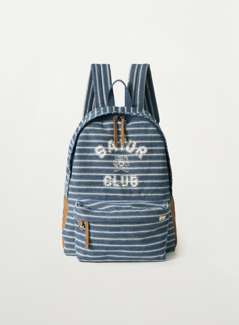 [satur] Classic Striped Backpack - Blue