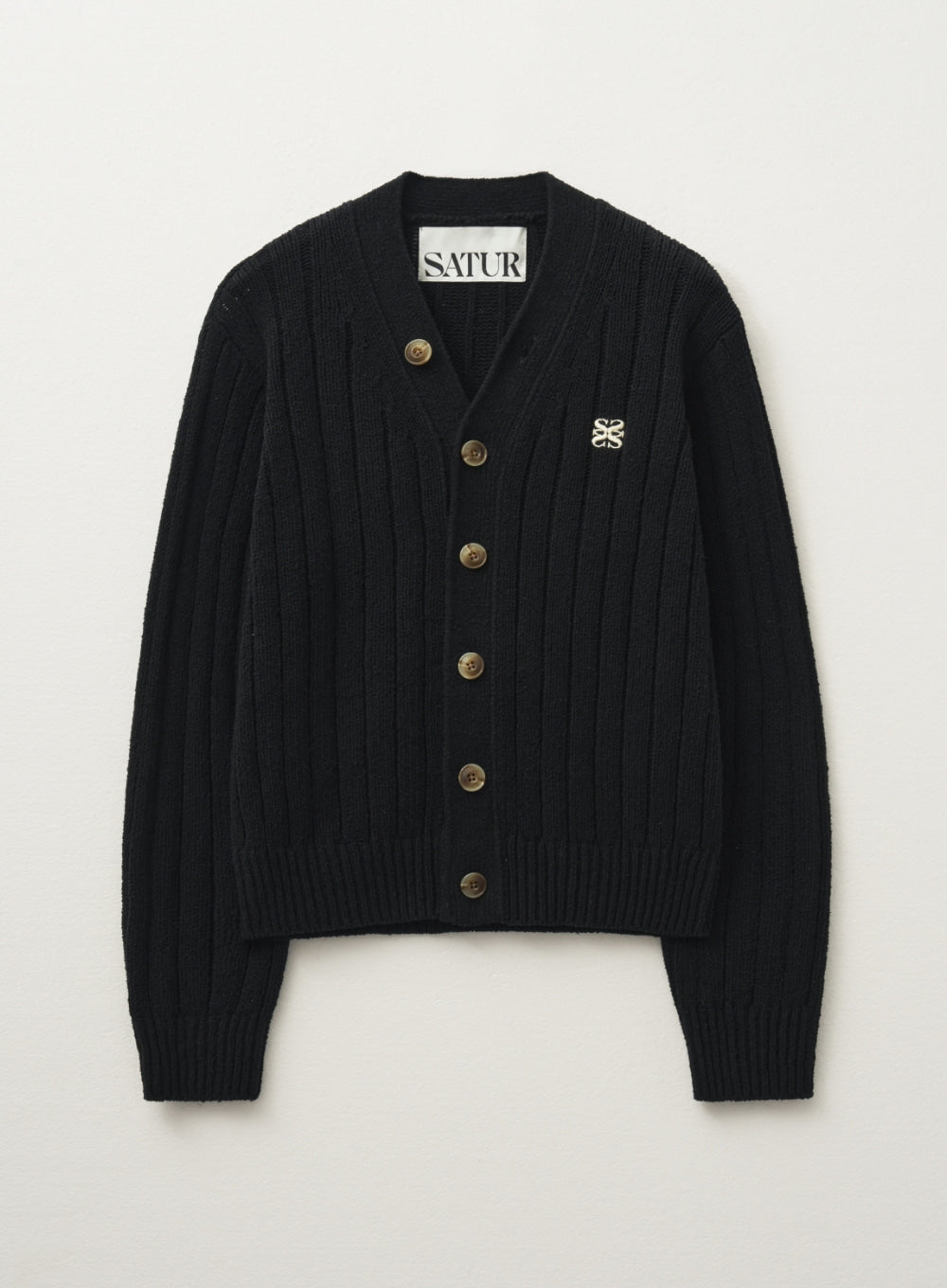 [satur] (W) Faro Over Size Boucle Cardigan - Classic Black