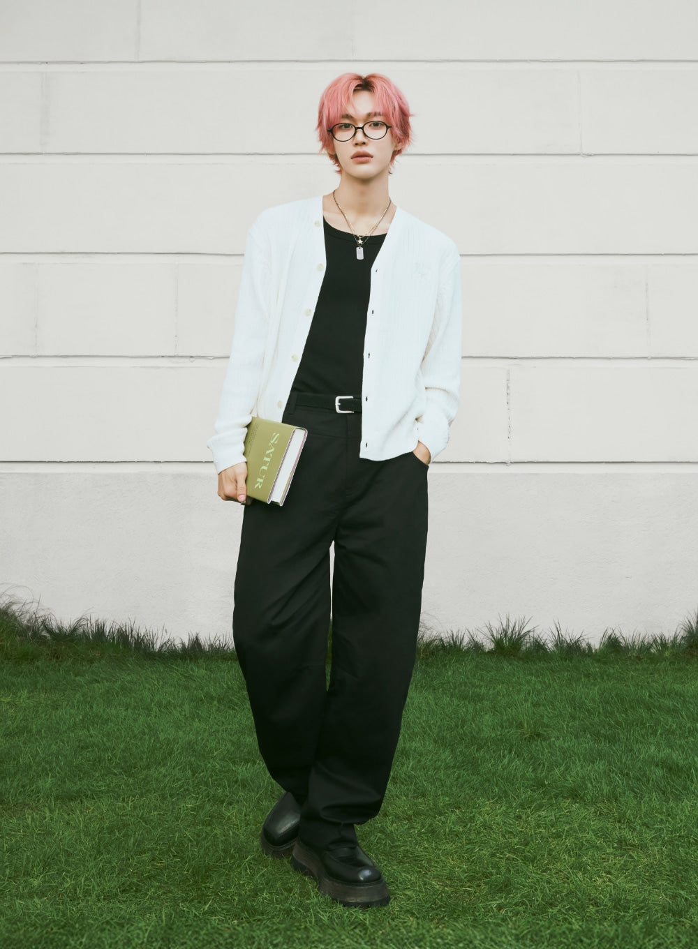 Satur Cotton Curved Pants - Black