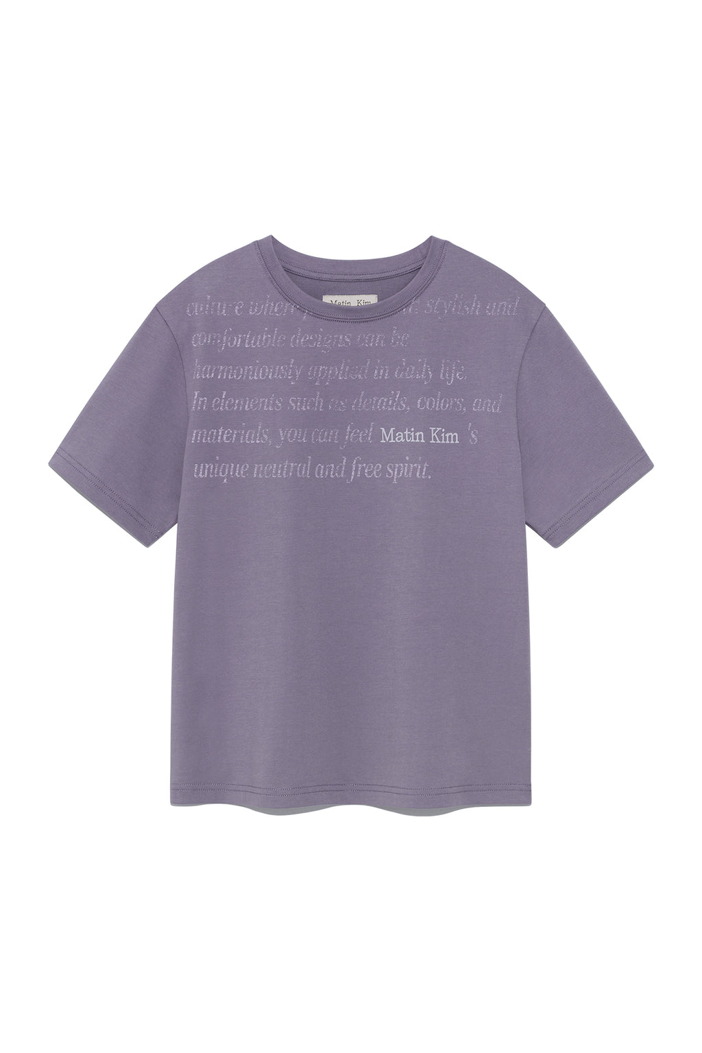 Matinkim Logo Point Lettering Graphic Top IN Purple