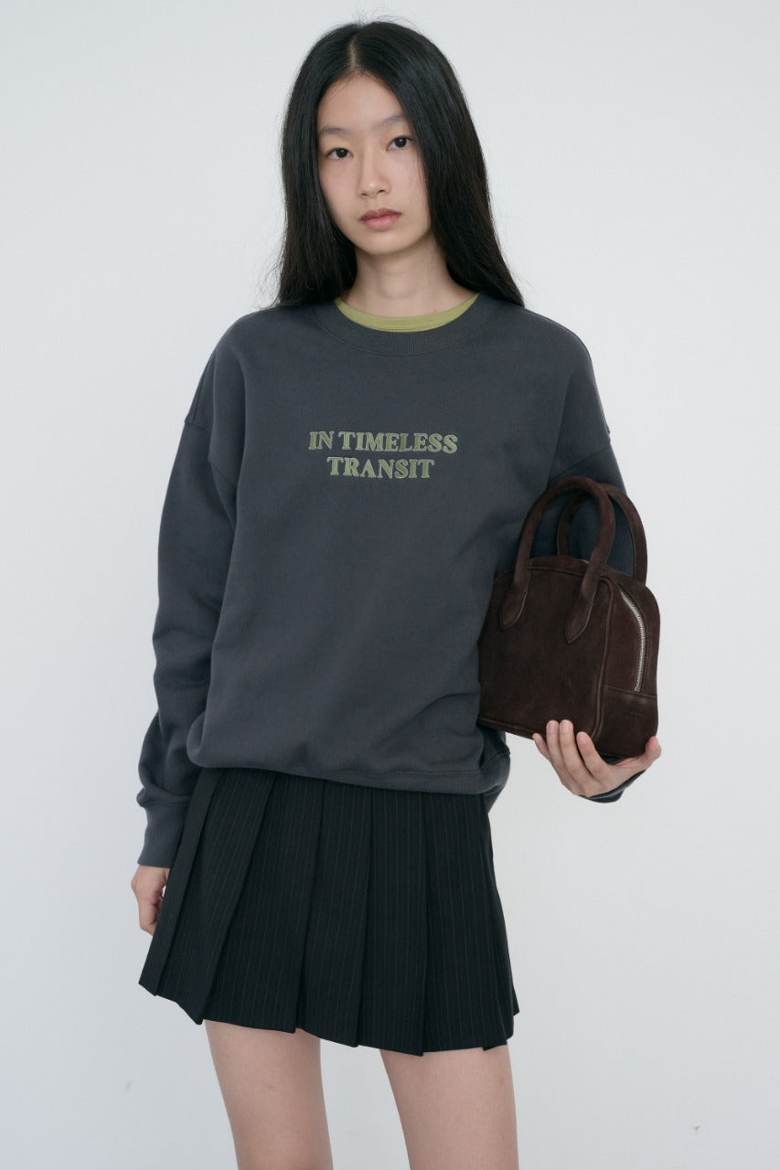 Dunst Unisex Slogan Sweatshirt Charcoal Grey