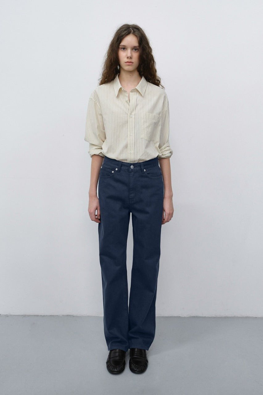 Dunst Essential Straight Colored Jeans Blue Navy