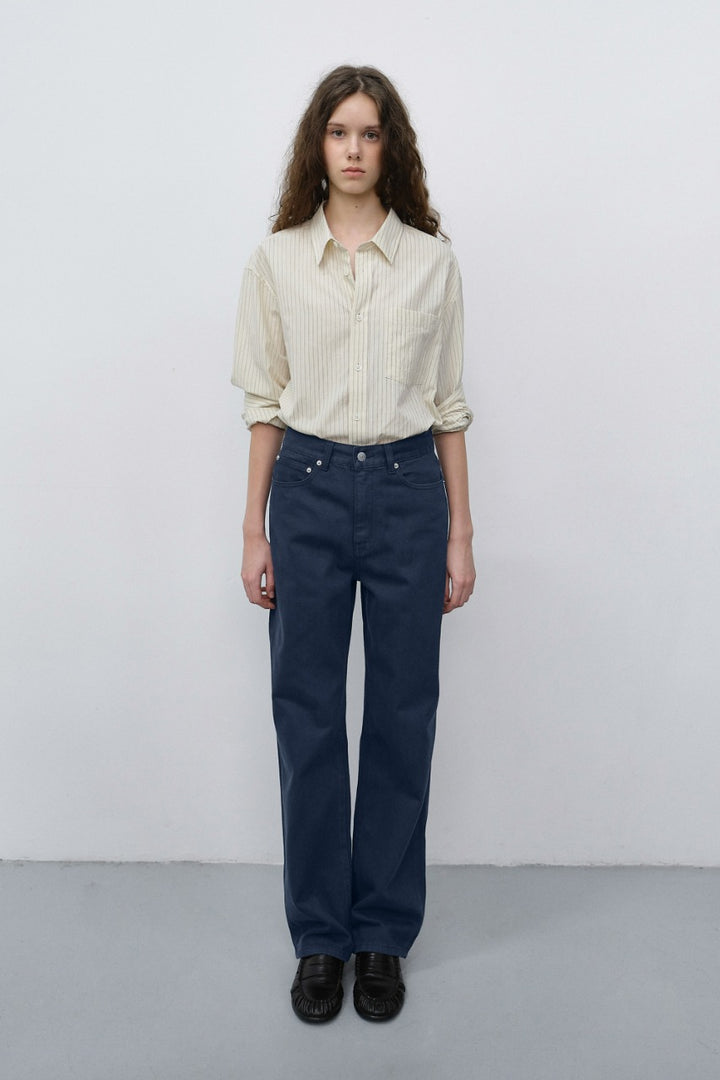 Dunst Essential Straight Colored Jeans Blue Navy