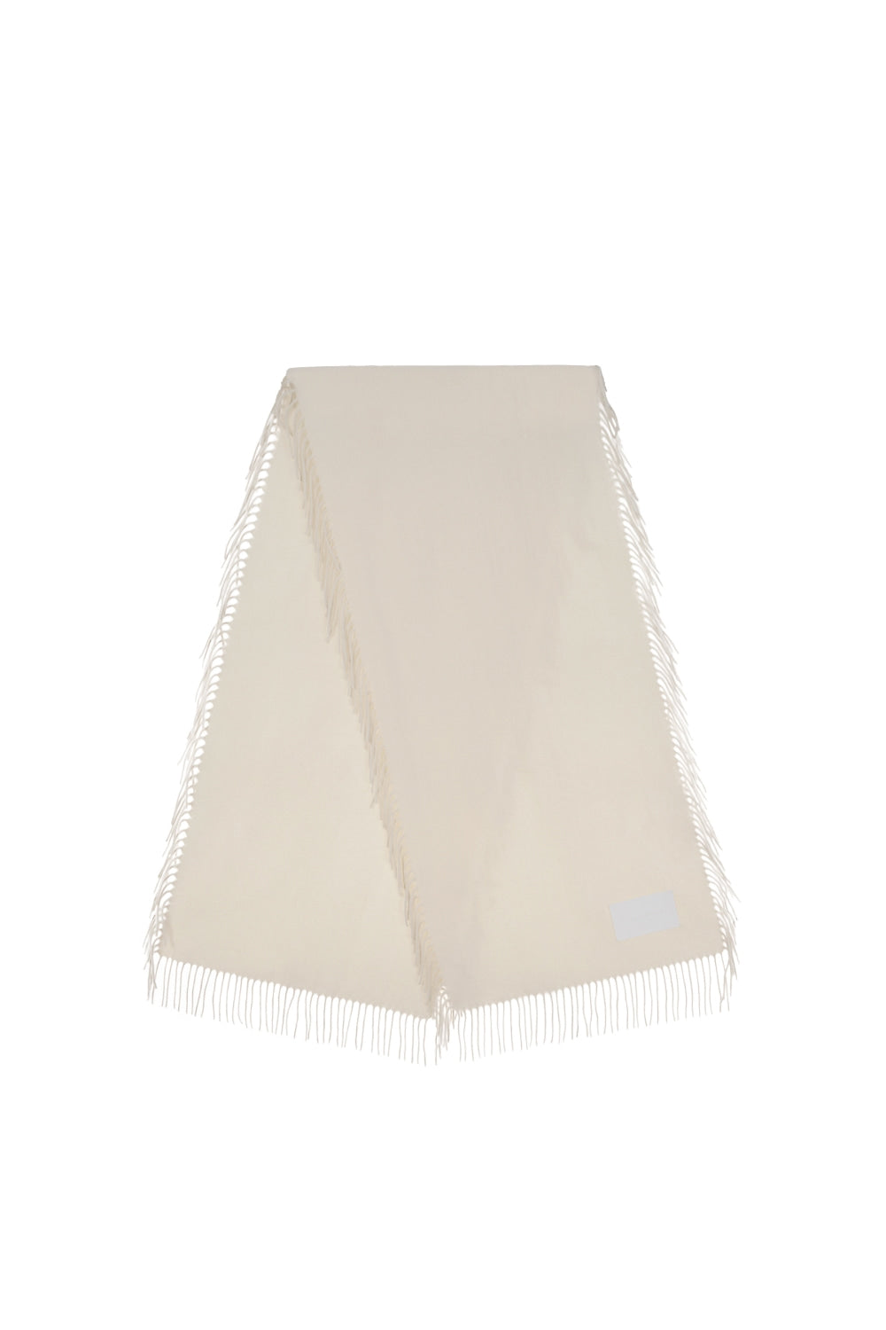 Treemingbird Fringed Cashmere Muffler Ivory
