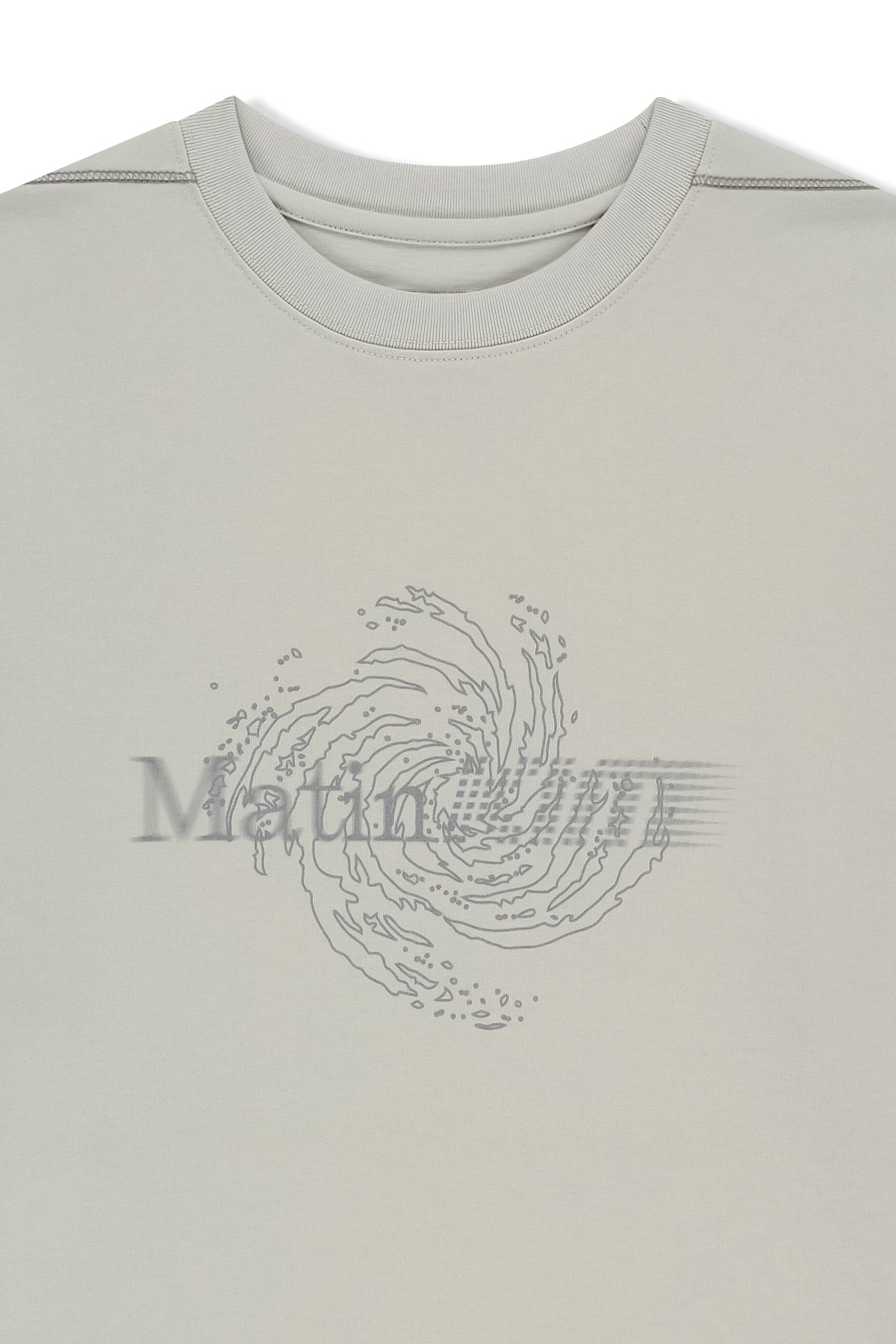 Matinkim Matin Pace Vortex Graffiti Top IN Light Grey