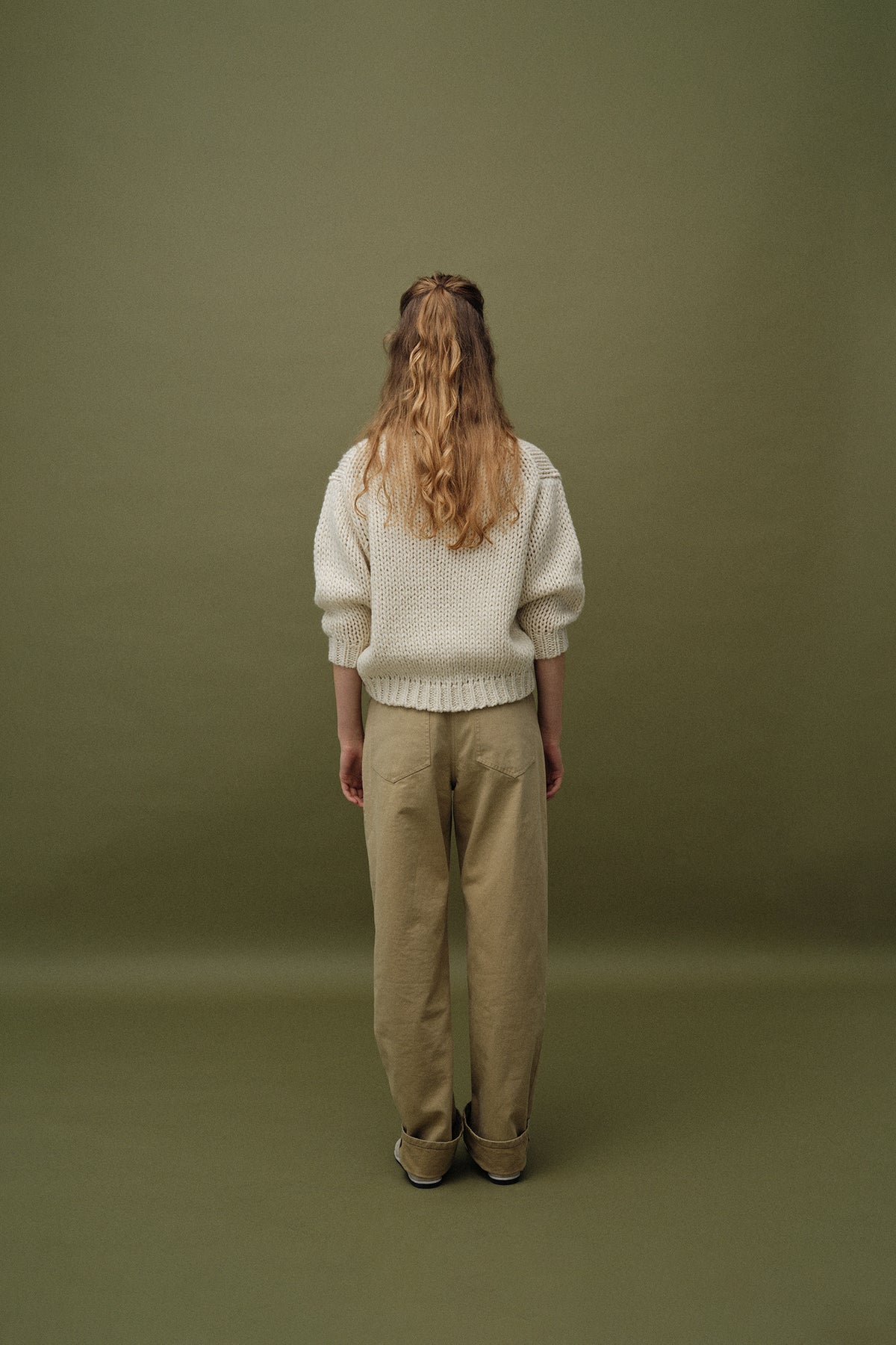 Nothing Written Pet selvage straight pants (Beige)