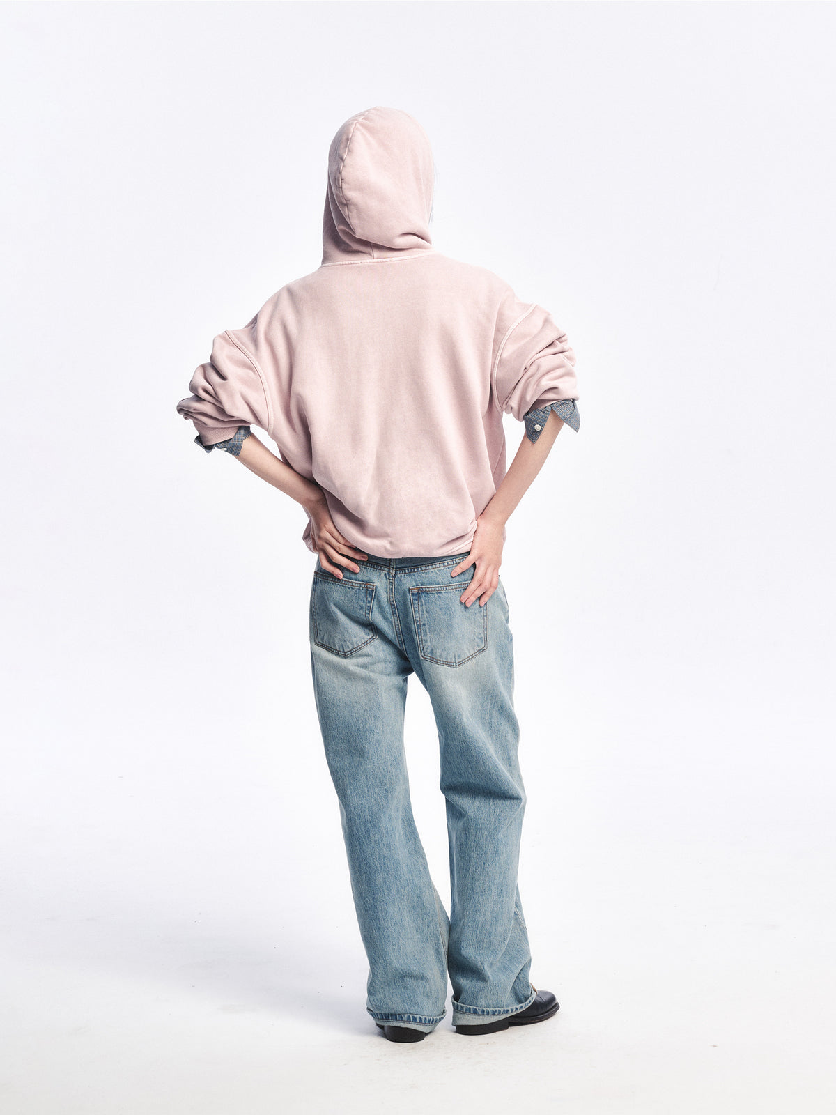 Low Classic Low Washed Zip-Up Hoodie Soft Pink